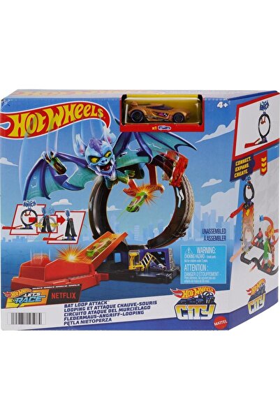 HOT WHEELS City Düşmanlarla Mücadele Serisi HDR29 HTN78 Bat Loop Attack