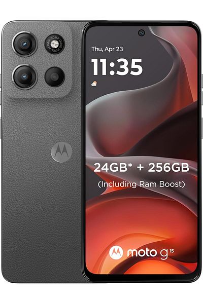 Motorola G15، ثنائي الشريحة، 4G، 8+16 جيجابايت رام، 256 جيجابايت روم - رمادي جرافيتي