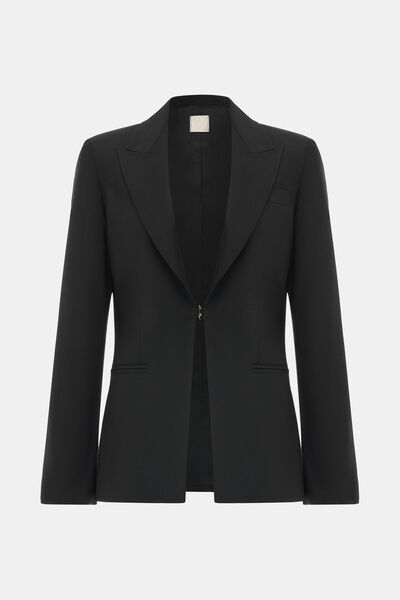 W Collection SİYAH KIRLANGIÇ YAKA AGRAF CEKET