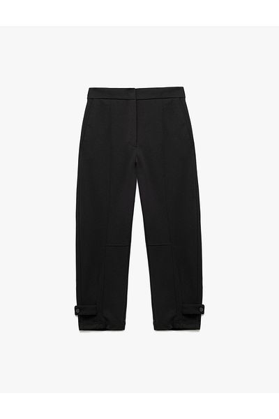 Koton Crepe Scuba Fabric Zipper Detailed Pocket Carrot Pants