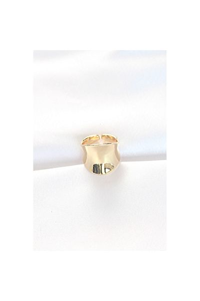 Skygo Gold Color Adjustable Curved Mirror Ring - Tj-Byk3115