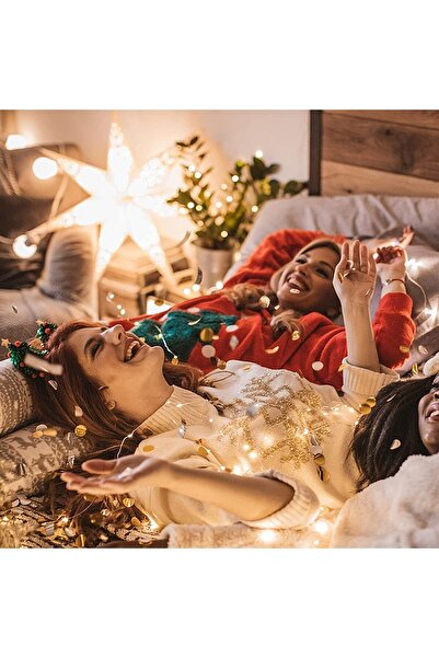 Huzur Party Store 10 Metre Günışığı Yılbaşı Yeni Yıl Ağacı Işığı Süsü Peri Led Işık Sarı Pilli Ledli Gece 3 Fonksiyon