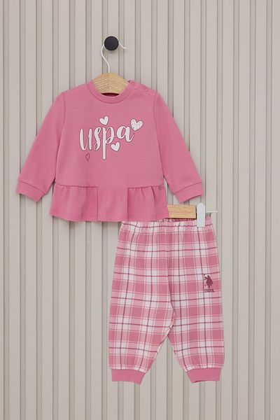 U.S. Polo Assn. Baby Girl Pink Pajama Set 50315430 -Vr041