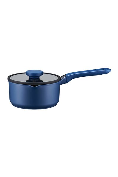 Ambition Cratita cu capac 18cm, 1.9L, invelis Qualum Ceramic, Cobalt