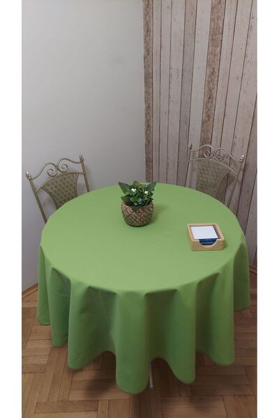 gonk Round, Solid Color, Duck (Liquid Pusher, Stain Proof) Fabric, Tablecloth