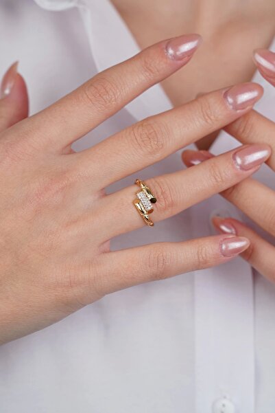 Arpaş Güzide 14 Ayar Altın Taşlı Sarılan Yüzük