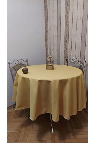 gonk Round, Solid Color, Duck (Liquid Pusher, Stain Proof) Fabric, Tablecloth