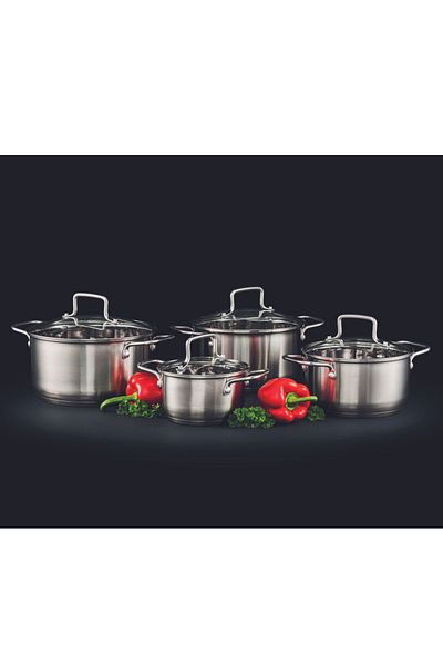 Ambition Stainless steel pot set, 8 pieces, Hugo