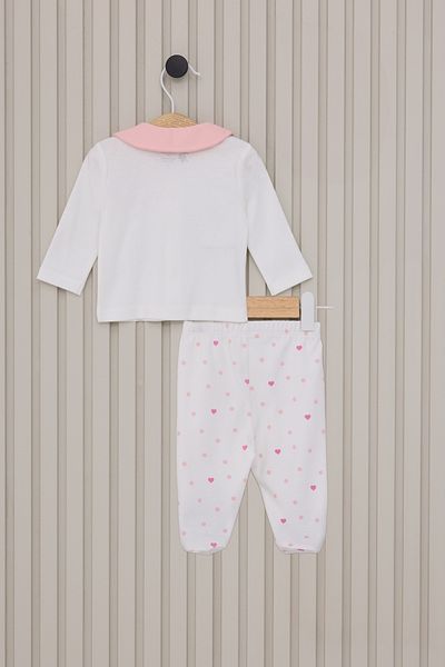 U.S. Polo Assn. Baby Girl White Polka Dot 3-Piece Pajama Set 50315318-Vr071