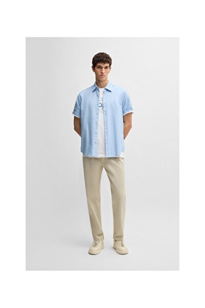 BOSS Oxford pamuktan normal kesim gömlek