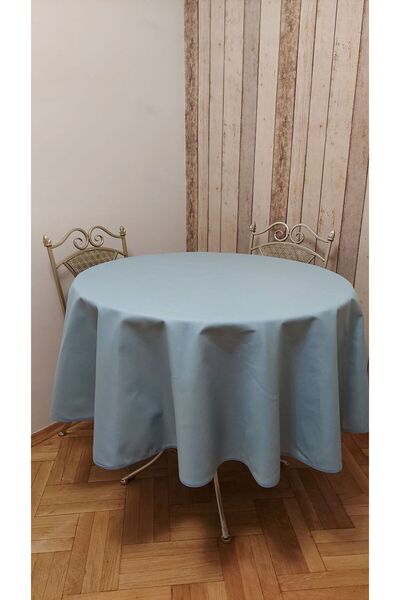 gonk Round, Solid Color, Duck (Liquid Pusher, Stain Proof) Fabric, Tablecloth