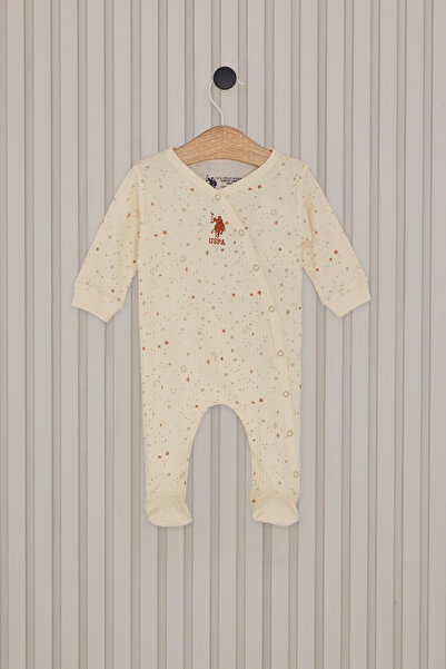 U.S. Polo Assn. Kız Bebek Krem Tulum 50315424-VR071