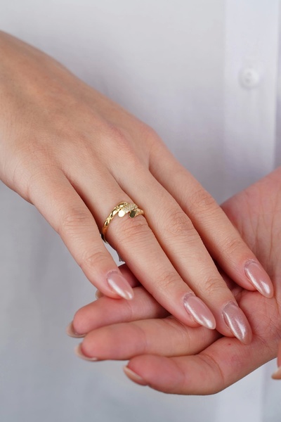 Arpaş Güzide 14 Ayar Altın Taşlı Sarılan Yüzük