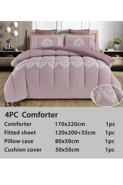 Moon Luxury 4-Piece Single Duvet Set (220 x 170 cm) - Fits a 120 x 200 cm bed