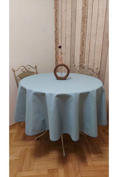 gonk Round, Solid Color, Duck (Liquid Pusher, Stain Proof) Fabric, Tablecloth