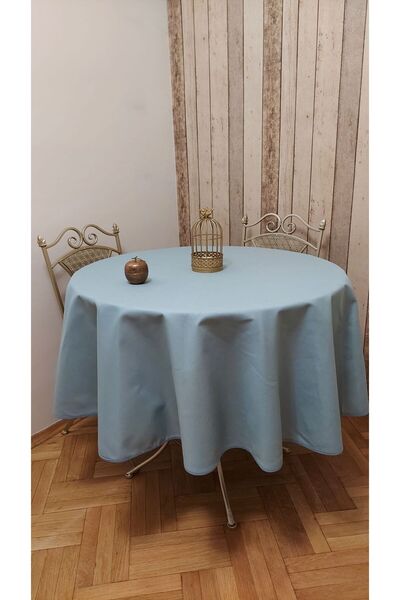 gonk Round, Solid Color, Duck (Liquid Pusher, Stain Proof) Fabric, Tablecloth