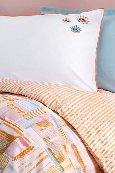 Yataş Tweet Oversized Ranforce Duvet Cover Set - Orange