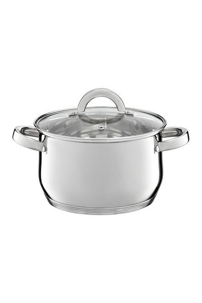 Ambition Stainless steel pot with lid 16cm, 1.9L, Berry