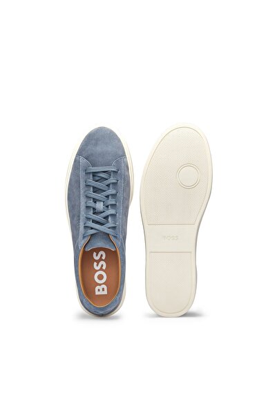 BOSS Kauçuk tabanlı süet spor ayakkabılar
