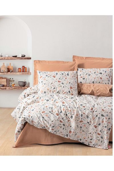 Cotton Box Комплект завивка Rnf Minimal Double, цвят Оникс и карамел