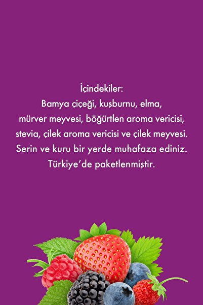 Mesh Stick Orman Meyveli Bitki Çayı Karışık Meyve Çayı 2 Paket Birarada