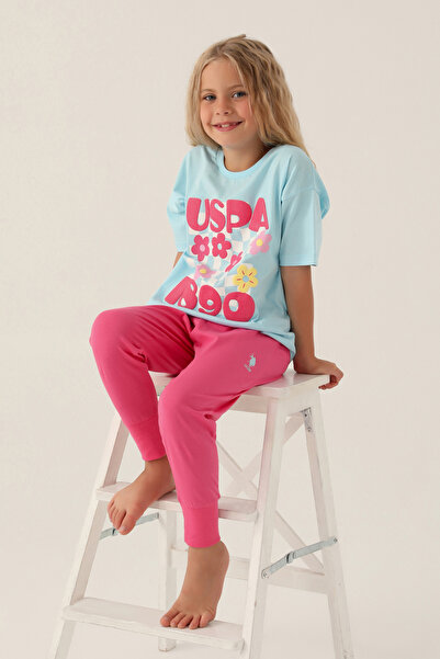 U.S. Polo Assn. Kız Çocuk Açık Mavi Alt Üst Takım 50290947-VR003