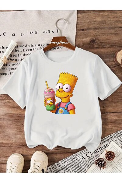 oneagılyazı Μπλουζάκι Bart SB με τύπωμα για παιδιά oversized