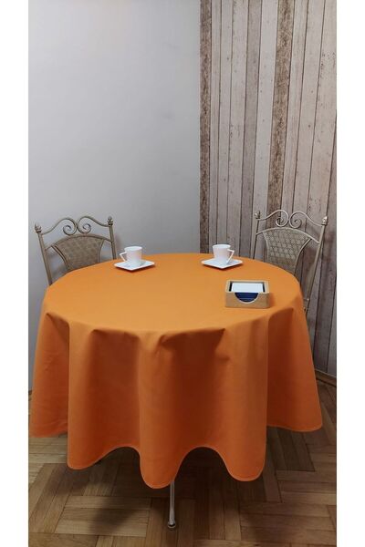 gonk Round, Solid Color, Duck (Liquid Pusher, Stain Proof) Fabric, Tablecloth