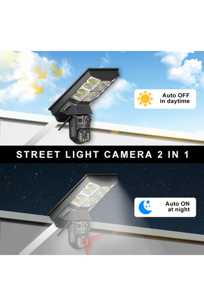 AVENİR AV-SL400W 4mp 2 Kameralı Wifi Solar Panelli Sokak Lambası Büyük Boy