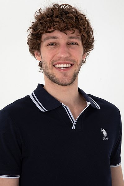 U.S. Polo Assn. Ανδρικό μπλουζάκι με λεπτή εφαρμογή Polo Navy Blue 50298081 -VR033