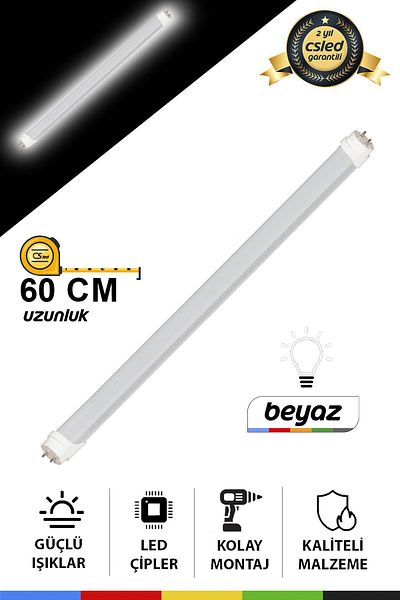 CSled White 60 cm Led Fluorescent – 12V Adapter Included, High Efficiency Lighting