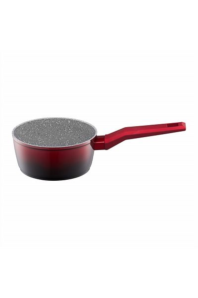 Ambition Cratita 16cm, 1.3L, invelis Qualum Ceramic Stone Edition, Ombre Red