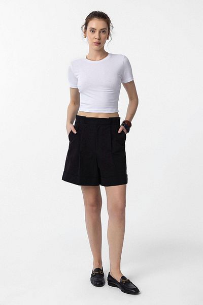 Antioch Black High Waist Women's Bermuda Shorts