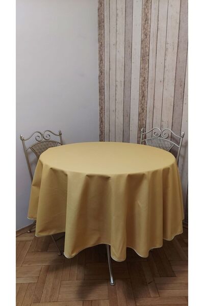 gonk Round, Solid Color, Duck (Liquid Pusher, Stain Proof) Fabric, Tablecloth