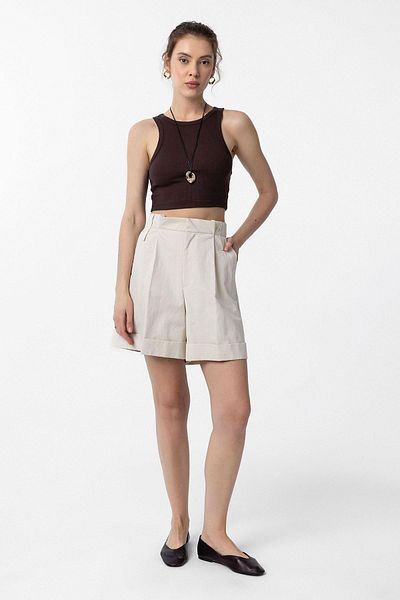 Antioch Stone High Waist Women's Bermuda Shorts