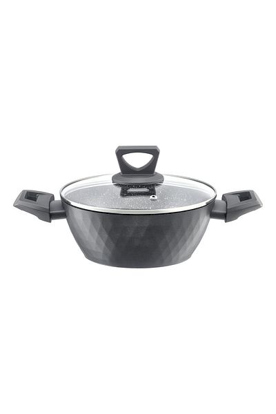Ambition Pot with lid 20cm, 1.9L, Qualum Basic Stone Edition coating, Diamond