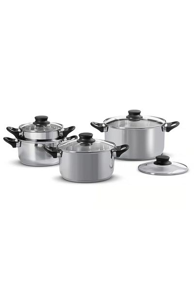 Domotti Stainless steel pot with lid 26cm, 7.6L, Lima