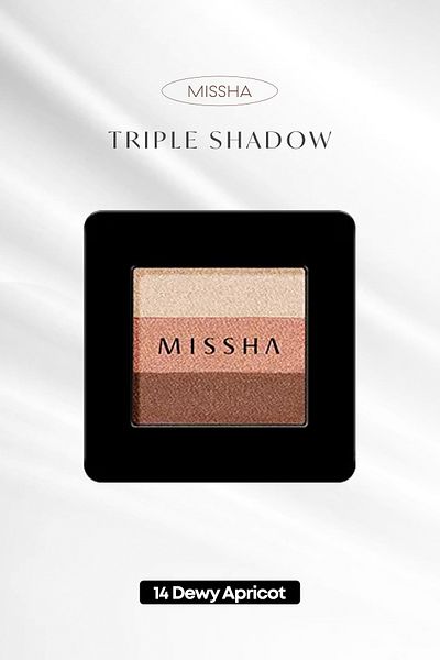 Missha 3-Color Soft Textured Eye Shadow - Triple Shadow (No.14 Dewy Apricot)