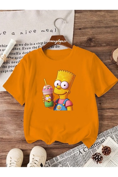 H&GHAMLEGİYİM Bart Sb Printed Children's Oversize T-Shirt