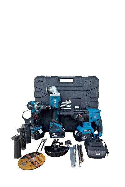 Nokta dawrek 3 Lü Set Kömürsüz Şarjl Hilti + Şarjlı Spral + Çelik Mandrenli M...