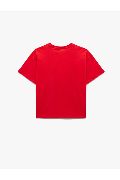Koton Cotton Short Sleeve Crew Neck Mustafa Kemal Atatürk Embroidered T-Shirt
