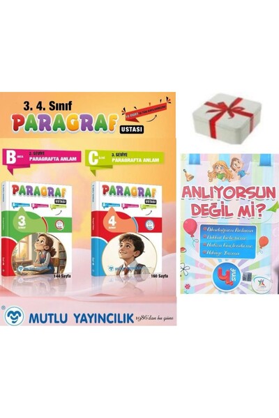 Mutlu Yayıncılık Paragraf Ustası 3.4. Sınıf Anlıyorsun Değil Mi Hediye