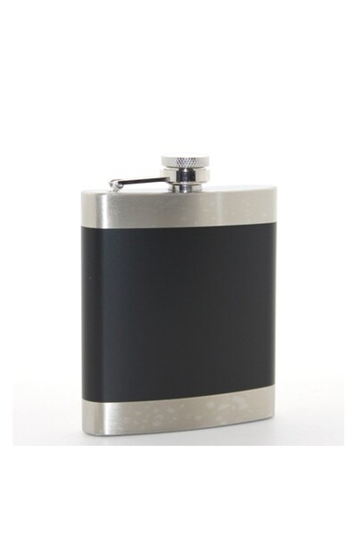 Acousticworld Stainless Steel Single 7 oz Flask Black