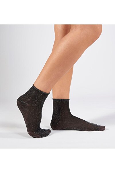 Forwena Șosete de damă, fără cusături, din colecția Silver Glitter, Quarter Elastic