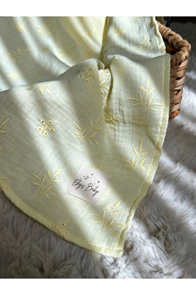 ElaysBaby Çift Katlı Fistolu Müslin Battaniye %100 Pamuk 70x70cm