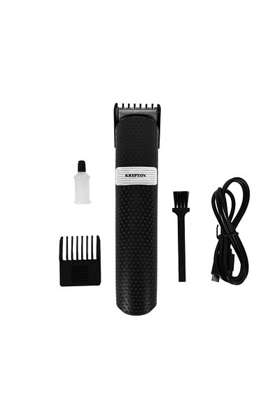 KRYPTON Rechargeable Hair & Beard Trimmer, Adjustable Comb, USB Charging, 600mAh Battery