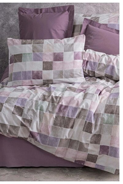 Cotton Box Rnf Minimal tek Kişilik Nevresim Takımı lastikli çarşaf Mora G kurusu