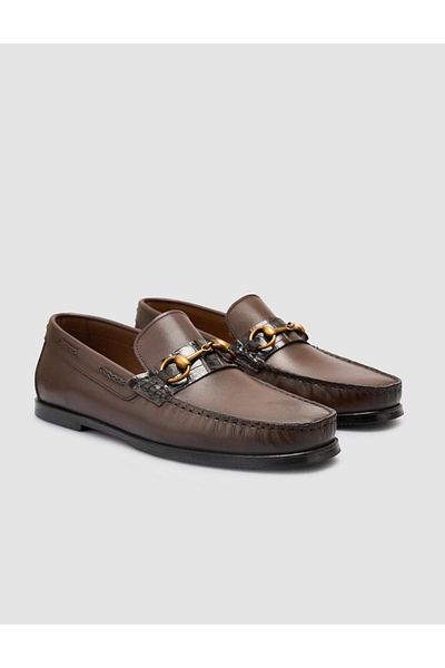 Cabani 100% Genuine Leather Brown Men's Classic Shoes