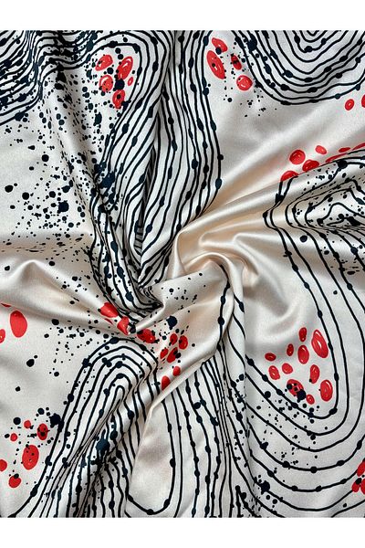 Bolder Red/Ecru Pattern Scarf 45*45 Deal
