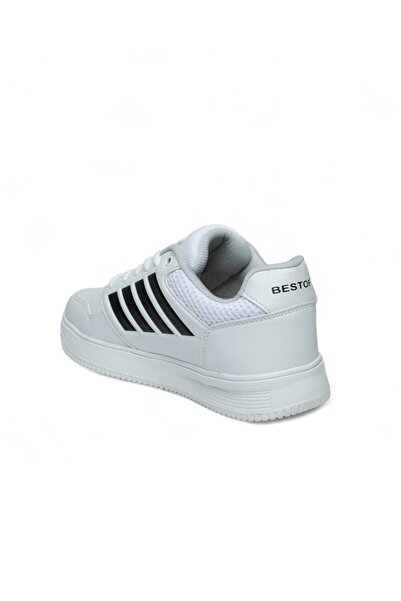 Best Of 074-25 Deri Slash Anatomik Sneaker Beyaz Siyah 36-40